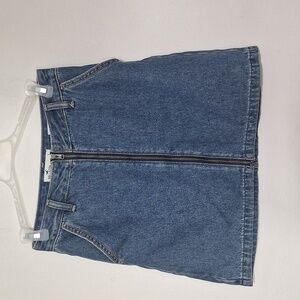 Hollister Skirt Ultra High Rise Denim Mini Jean Zipper Size 1